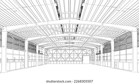 Ilustración 3D de la estructura de construcción