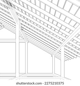 3D illustration of building structure