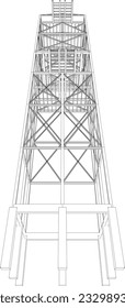 Ilustración 3D de la estructura de construcción