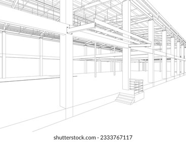 3D-Abbildung der Gebäudestruktur