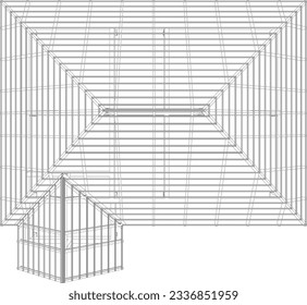 Ilustración 3D de la estructura de construcción