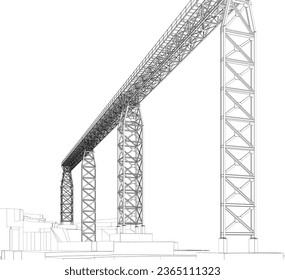 Ilustración 3D de la estructura de construcción