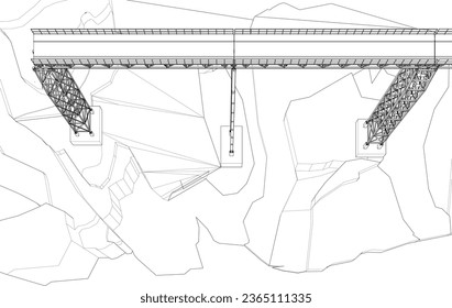 3D illustration of building structure