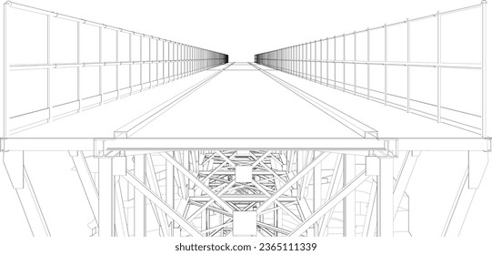 3D illustration of building structure