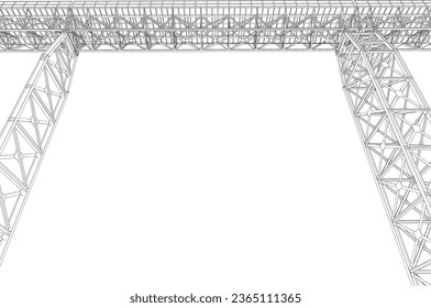 Ilustración 3D de la estructura de construcción