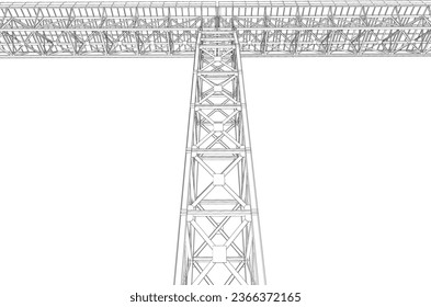 3D illustration of building structure