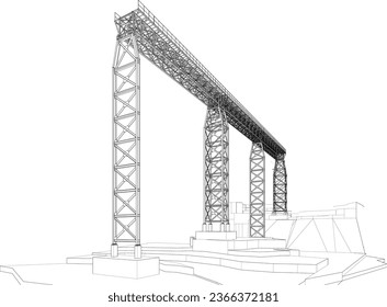 3D illustration of building structure