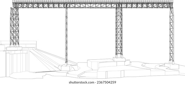 3D illustration of building structure