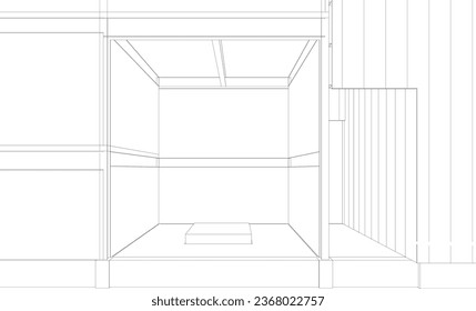 3D illustration of building structure
