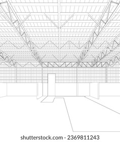 3D illustration of building structure