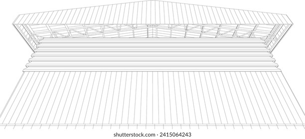3D illustration of building structure
