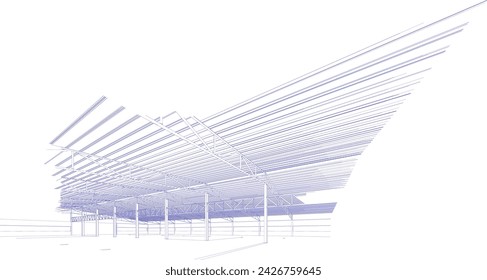 Ilustración 3D de la estructura del edificio
