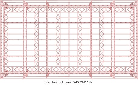 3D illustration of building structure