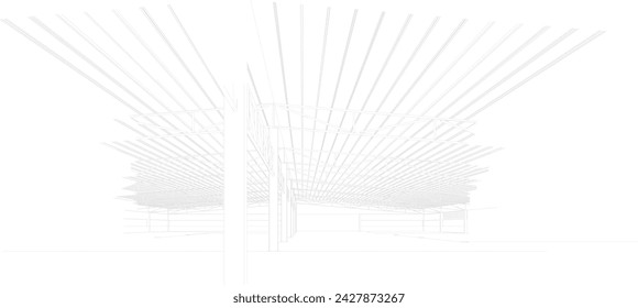3D illustration of building structure