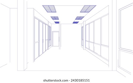 3D illustration of building structure