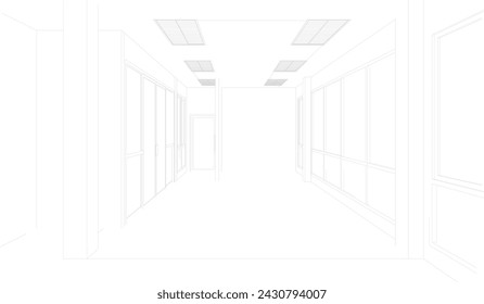 3D illustration of building structure