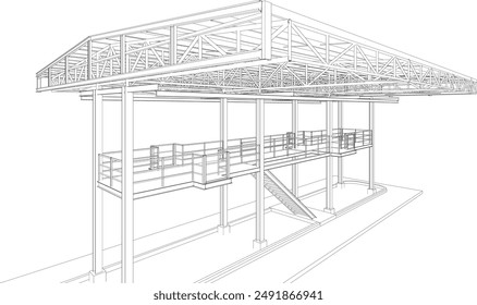 Ilustración 3D de la estructura del edificio
