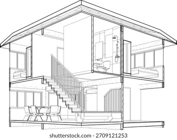Ilustración 3D de la estructura del edificio