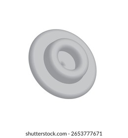 Ilustração 3D de um Objeto Circular na Visualização Isolada