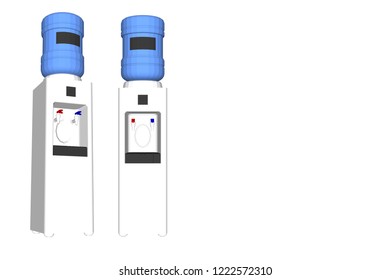 3d illustration, clean water filter for cold water separator Hot water, vector