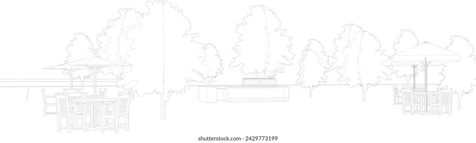 3D illustration of coffee shop