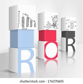 3d illustration concept: Rate of Return