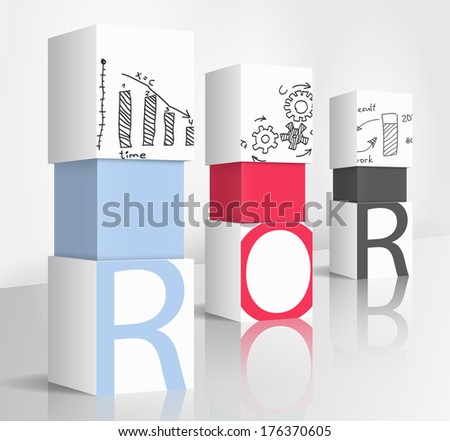 3d illustration concept: Rate of Return