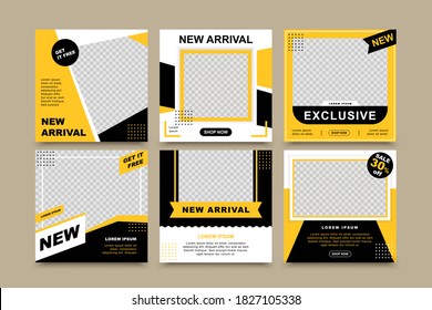 3d illustration design of editable post template for marketing on social media. Frames, stories in puzzles, backgrounds, banners, vector illustration elements