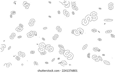 3D illustration of Dollar sign
