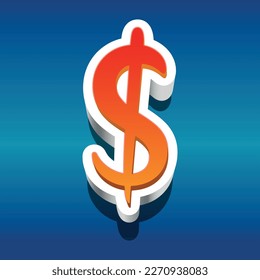 3d illustration of dollar sign