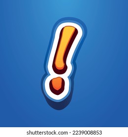 3d illustration of exclamation mark