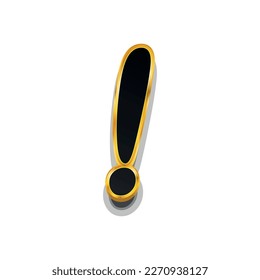 3d illustration of exclamation mark