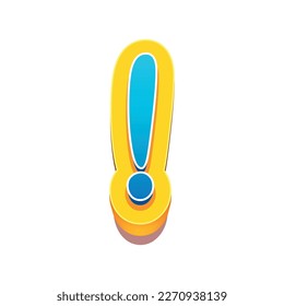 3d illustration of exclamation mark