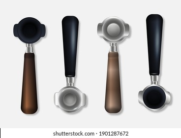 3D illustration, filter holder (horn) for a coffee maker.