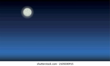 3d illustration of a full moon in the sky