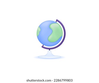 3d illustration of a globe. symbol or icon. 3d and realistic concept design. vector elements. white background