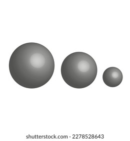 3d illustration with grey balls. Graphic element. Vector illustration.
