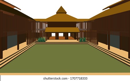 3D illustration of guest house
