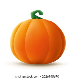 3D illustration of Halloween pumpkin. Isolated.