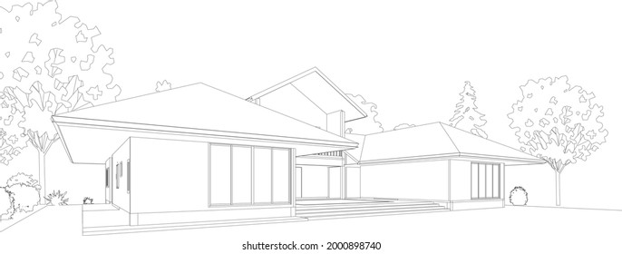 3D-Illustration des Hausprojekts
