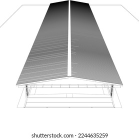 3D illustration of industrial building