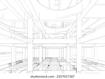 3D illustration of industrial building