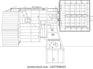 3D illustration of industrial building