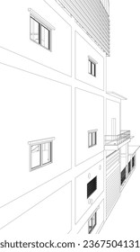 3D illustration of industrial building