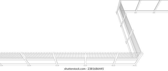 3D-Illustration des Industriegebäudes