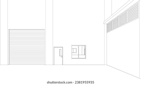 3D illustration of industrial building