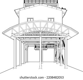 Ilustración 3D del proyecto industrial