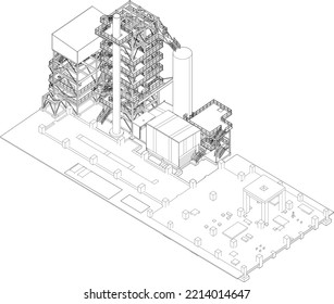 Ilustración 3D del proyecto industrial