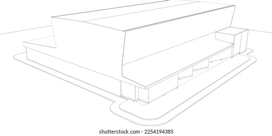 Ilustración 3D del proyecto industrial