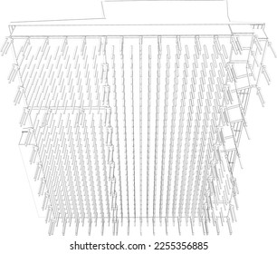 3D-Illustration des Industrieprojekts